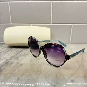 Anne Klein blue sunglasses with case